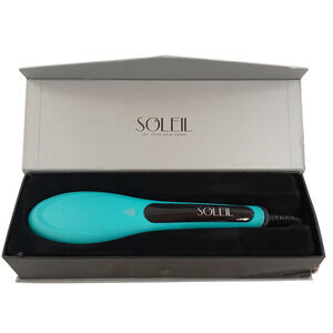 Soleil 2.0 Styling Heat Brush Turquoise LCD Auto Shut-Off Vinyl Bristles New O/B